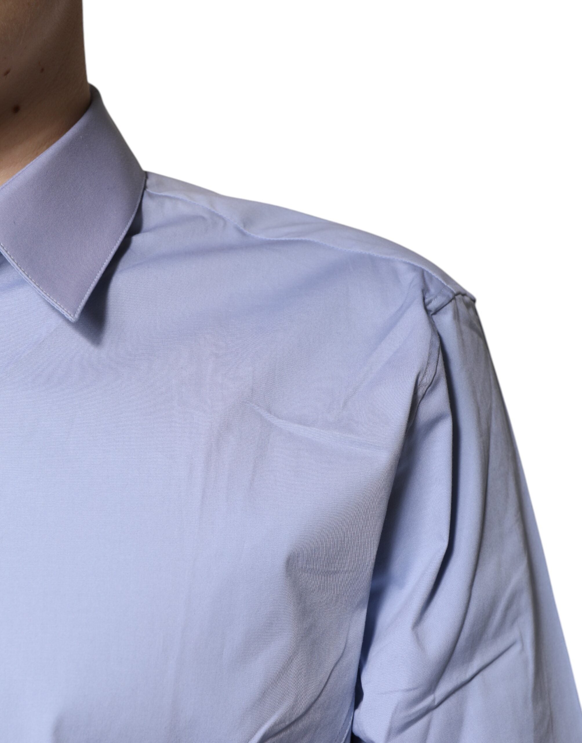 Dolce & Gabbana Light Blue Cotton Shirt SICILIA Dress Formal Shirt